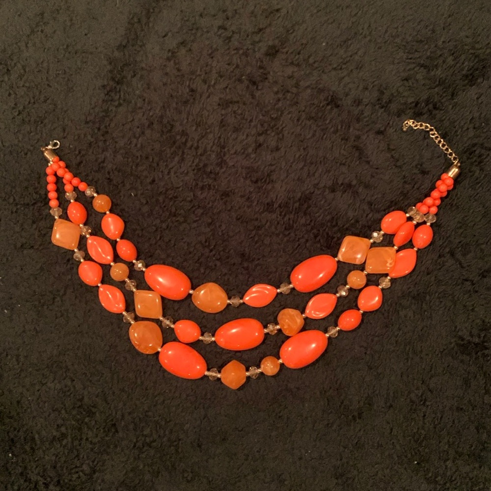 Orange chunky necklace